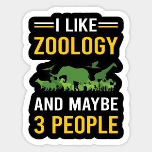 3 People Zoology Zoologist Sticker